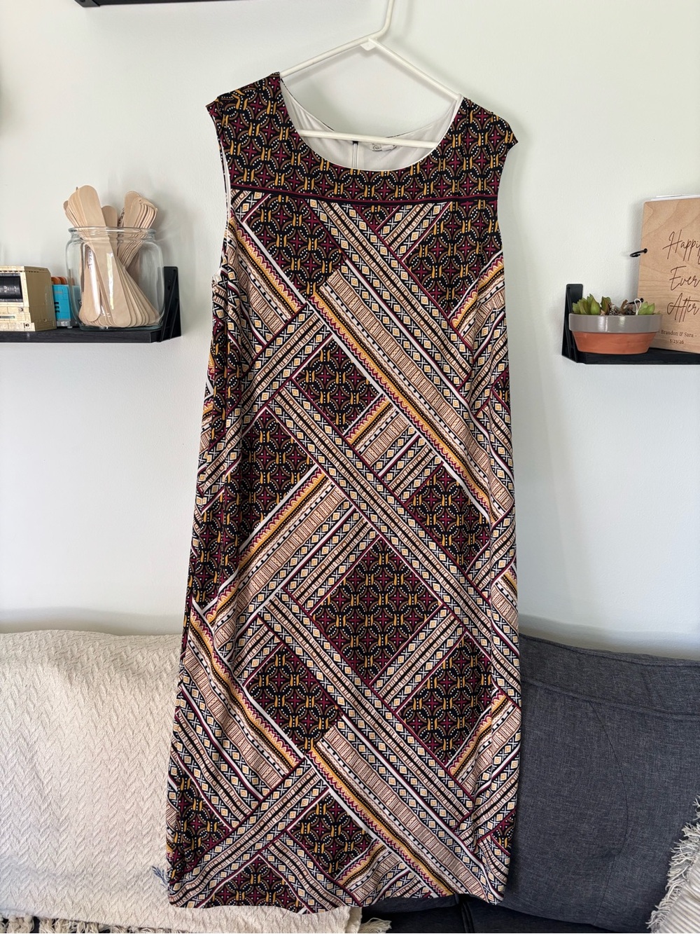 Cato Plus Size 18/20W Geometric Print Sleeveless Maxi Dress